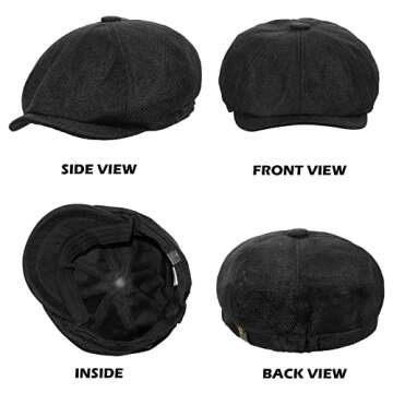 Stylish Classic Newsboy Hat for Men - Vintage Design
