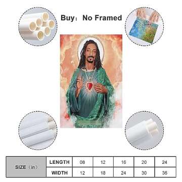 Rapper Poster Music Funny Style Cool Poster Canvas Posters Decorative Room Aesthetic Festival Gift F...