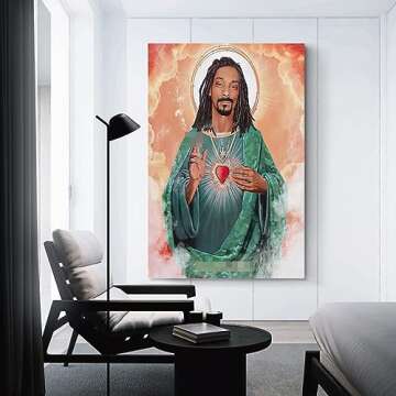 Rapper Poster Music Funny Style Cool Poster Canvas Posters Decorative Room Aesthetic Festival Gift Family Bedroom Decor Wall Art Office Home Decor 16x24inch(40x60cm)