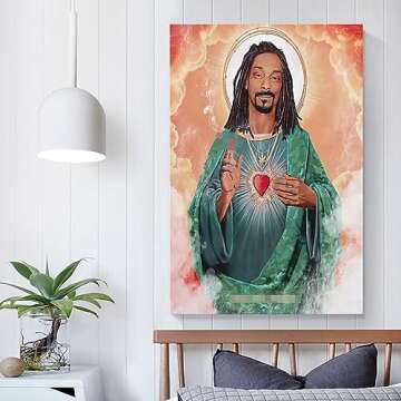 Rapper Poster Music Funny Style Cool Poster Canvas Posters Decorative Room Aesthetic Festival Gift Family Bedroom Decor Wall Art Office Home Decor 16x24inch(40x60cm)