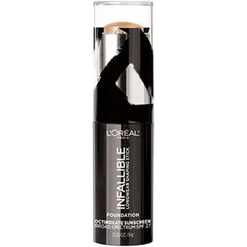 L'Oreal Paris Makeup Infallible Longwear Shaping Stick Foundation, 408 Tan, 1 Tube, 0.32 Ounce