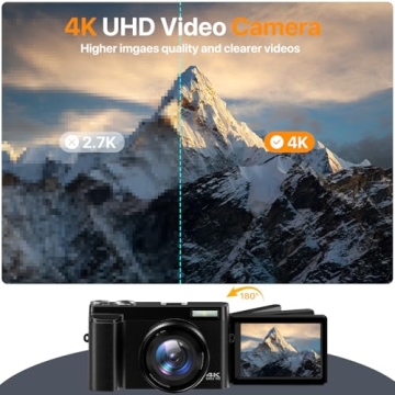 4K Auto-Focus Vlogging Camera with Flip Screen