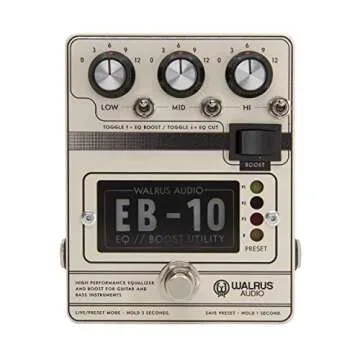 Walrus Audio EB-10 Preamp Boost EQ Pedal in Cream