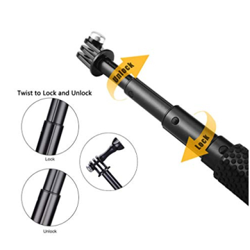 Vicdozia 19'' Waterproof Extension Selfie Stick