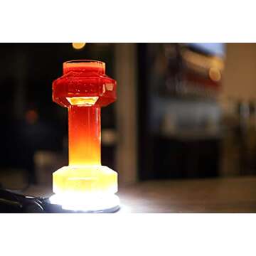 Dumbbell beer glasses, shipped in robust packaging with "25OZ" molded on side, each glass holds 25 ounces of beer; a funny present for both men and women (2, Not personalized)