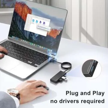 ANYPLUS USB Hub: 4-Port USB 3.0 Splitter Adapter