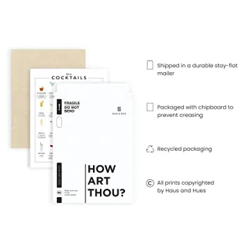 Cocktail Mixology Wall Art Print for Home Bar