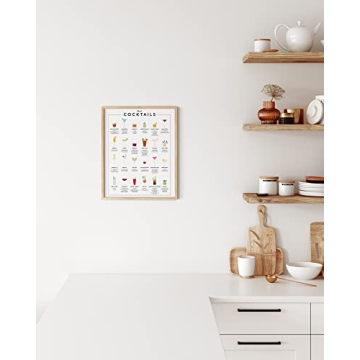 Cocktail Mixology Wall Art Print for Home Bar