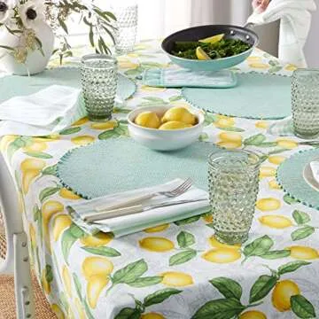 Martha Stewart Lots of Lemons Tablecloth - Vibrant Design 60x102