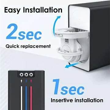 Waterdrop D6 Reverse Osmosis Water Filter, 600 GPD Under Sink Reverse Osmosis System, Reduce PFAS, 2:1 Pure to Drain, Tankless RO Water Filter System, Smart LED Faucet, Easy Installation