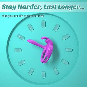 Vibrating Cock Ring Sex Toys for Couples Women - Vibrator Penis Sleeve with Rabbit Clitoris Vibrators, Adult Toy Cock Sleeve, Sex Toy for Female Men Male Penis Extender, Juguetes Sexuales