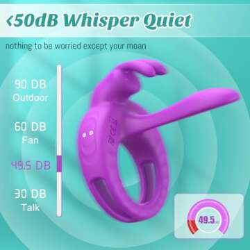 Vibrating Cock Ring Sex Toys for Couples Women - Vibrator Penis Sleeve with Rabbit Clitoris Vibrators, Adult Toy Cock Sleeve, Sex Toy for Female Men Male Penis Extender, Juguetes Sexuales