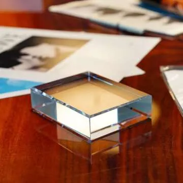 Elegant H&D HYALINE & DORA Crystal Paperweight for Your Desk