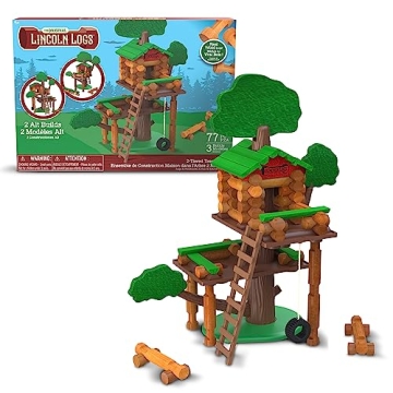 Lincoln Logs 2 Tiered Tree House Building Set, Educational Toy, Gift for Kids, Girls and Boys, STEM ...