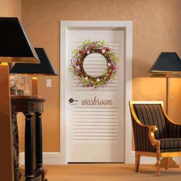 J'FLORU Valentine's Day Wreaths for Front Door 20 Inch Valentines Day Wreath Valentine Door Wreath w...