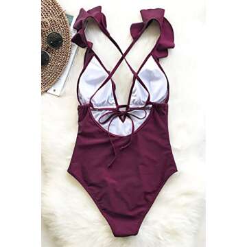 CUPSHE Deep V Neck One Piece Swimsuit for Women