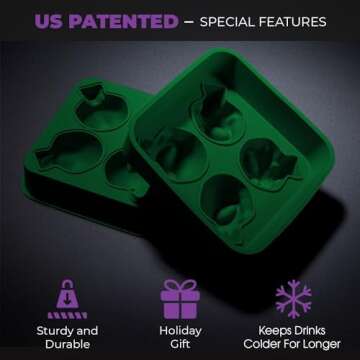 SHAPED 3D Ancient Alien Ice Mold Trays for Creative DIY and Whiskey
