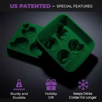 SHAPED 3D Ancient Alien Ice Mold Trays for Creative DIY and Whiskey