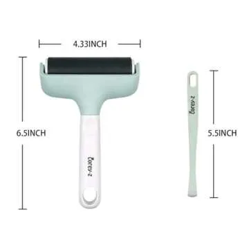 Brayer Roller,Broad tip Tweezers,MAT Remover Set,Tape Construction Tool for Printmaking Wallpapers Stamping Gluing Application (3.8 Inch)