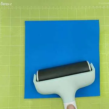 Brayer Roller,Broad tip Tweezers,MAT Remover Set,Tape Construction Tool for Printmaking Wallpapers Stamping Gluing Application (3.8 Inch)