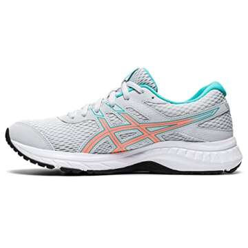 ASICS Gel-Contend® 6 Glacier Grey/Sun Coral 8 D - Wide