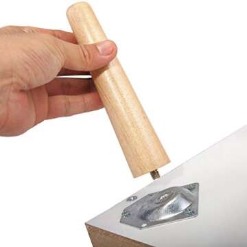 Solid Wood Bed Side End Table Beside Table with Sturdy Storage Cabinet, Modern Elegant Nightstand Organizer Home Furniture for Livingroom Bedroom w/Drawer Storage Shelf, White