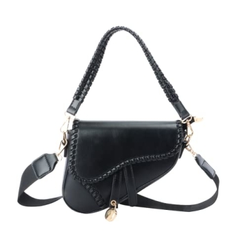 Ynport Stylish Faux Leather Saddle Bag for Women - Chic Crossbody Purse