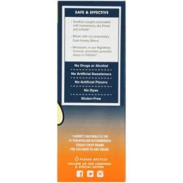 Zarbee's Naturals Children's Cough Syrup with Dark Honey Daytime & Nighttime, Grape, 4 Fl Oz, Pack of 2