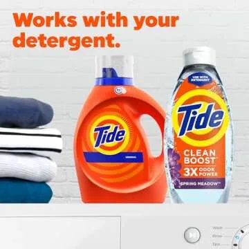 Tide Deep Cleansing Fabric Rinse with 3X Odor Power, Spring Meadow, 48 oz