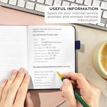 Clever Fox Password Book - Stylish Pocket Password Organizer