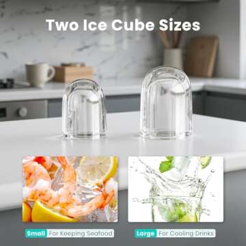 OLIXIS Nugget Ice Maker 26lbs Daily 9 Cubes in 6 Mins