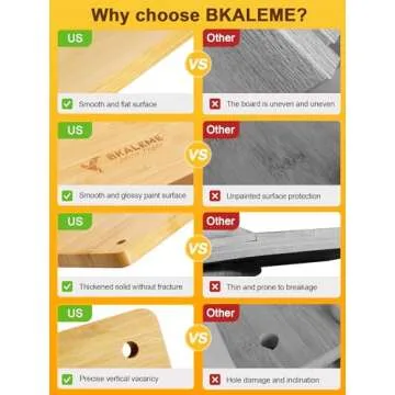 BKALEME Book Press - 14.7x11.4" Large Size, Sustainable Wood Bookbinding Press, Portable Grip Handle & Anti-Slip Mat, Handmade Book Binding Tools for Craft Enthusiasts