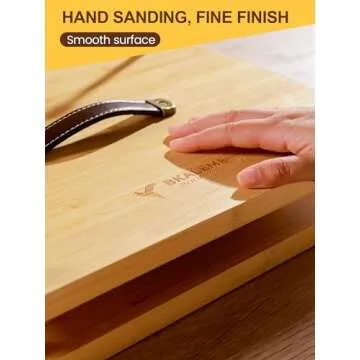 BKALEME Book Press - 14.7x11.4" Large Size, Sustainable Wood Bookbinding Press, Portable Grip Handle & Anti-Slip Mat, Handmade Book Binding Tools for Craft Enthusiasts