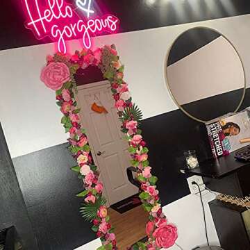 FARNEW Hello Gorgeous Neon Sign Light Wall Art Gifts,Neon Sign Wall Art,Neon Sign Wall Decorations Bar Pub Club Rave Apartment Home Decor Party Christmas Decor