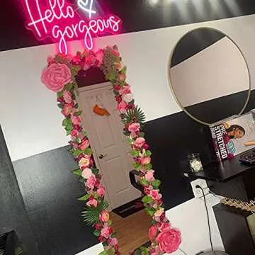 FARNEW Hello Gorgeous Neon Sign Light Wall Art Gifts,Neon Sign Wall Art,Neon Sign Wall Decorations Bar Pub Club Rave Apartment Home Decor Party Christmas Decor