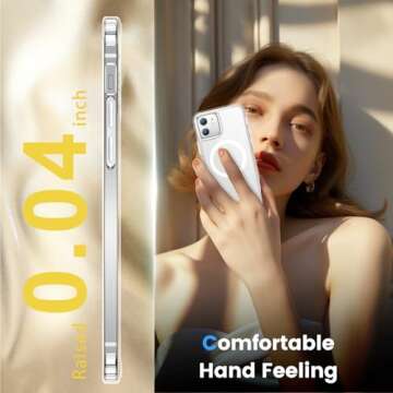 Temdan for iPhone 12 Case for iPhone 12 Pro Case,[Compatible with Magsafe][Not Yellowing] Slim Thin Shockproof Phone Case-Clear