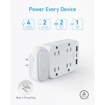 Anker USB Wall Charger & 6 Outlet Extender