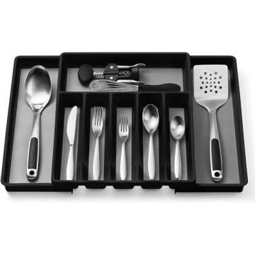 Seseno Expandable Cutlery Drawer Organizer for Kitchen