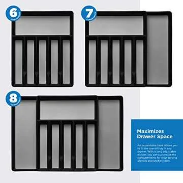 Seseno Expandable Cutlery Drawer Organizer for Kitchen