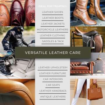 Renapur Natural Leather Cleaner Spray (250ml) – Deep-Cleaning & Conditioning Formula for All Your ...