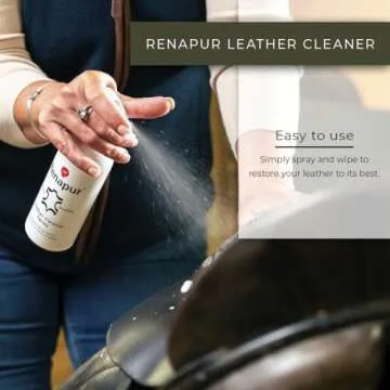 Renapur Natural Leather Cleaner Spray (250ml) – Deep-Cleaning & Conditioning Formula for All Your Leather, Including Sofas, Car Interiors, Footwear, Clothing & Saddles & Tack.