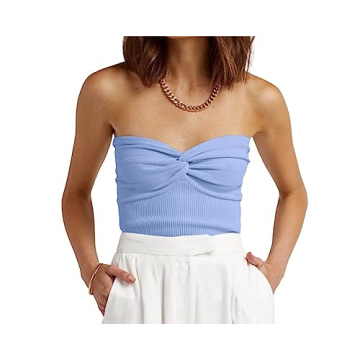 Stylish Women's Strapless Knit Top for Summer Fashion