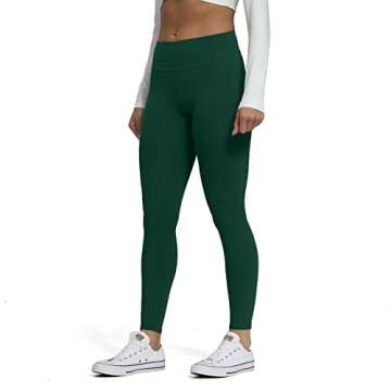 Aoxjox High Waisted Workout Leggings for Women Scrunch Tummy Control Luna Buttery Soft Yoga Pants 26" (Storm Green, XX-Small)