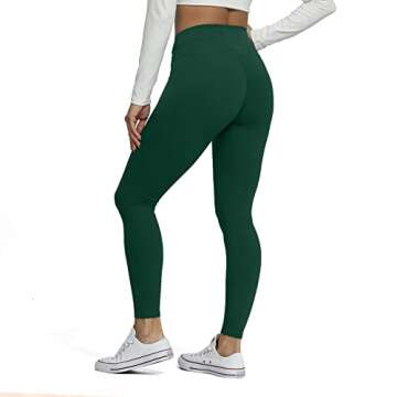 Aoxjox High Waisted Workout Leggings for Women Scrunch Tummy Control Luna Buttery Soft Yoga Pants 26" (Storm Green, XX-Small)