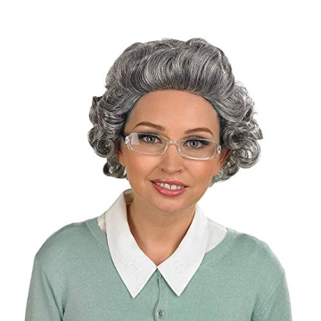 Old Lady Costume Wig for Fun Events and Parties