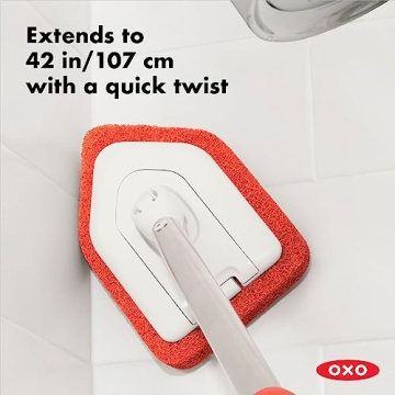 OXO Good Grips Extendable Shower Tub Tile Scrubber 42 Inch