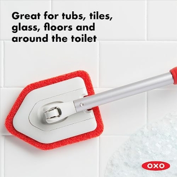 OXO Good Grips Extendable Shower Tub Tile Scrubber 42 Inch