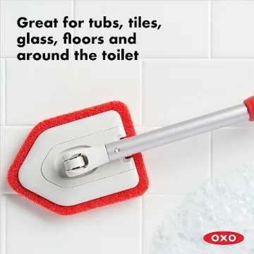 OXO Good Grips Extendable Shower Tub Tile Scrubber 42 Inch