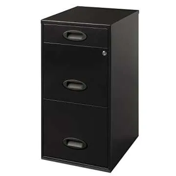 Realspace® SOHO 18"D 3-Drawer Organizer Vertical File Cabinet, Black