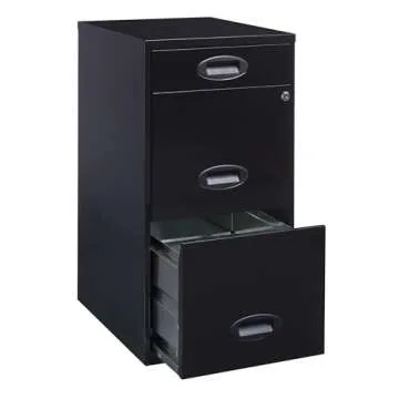 Realspace® SOHO 18"D 3-Drawer Organizer Vertical File Cabinet, Black